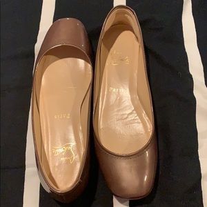 Brown Christian Louboutin flats *mint condition*